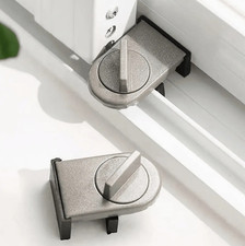 1 pc No-Drill Sliding Door Lock Child Safety Latch for Sliding Windows NEW