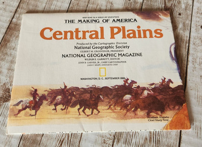1985 National Geographic Making of America: Central Plains Map Cartograph