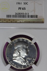 1961 NGC 50C PF65 FRANKLIN HALF DOLLAR #B52463 — photo 1