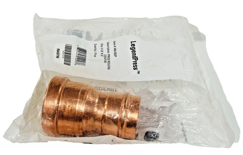Legend Valve 2-1/2" x 2" Wrot Copper Press-Fit Reducing Coupling Fitting