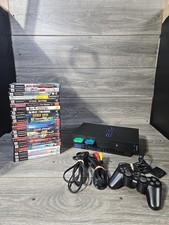 Sony PlayStation 2 PS2 SCPH-39001 Console 20 Game Bundle TESTED W Cords - Black