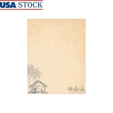 Holiday Letterhead 80 Sheets Winter Design Compatible W/ Inkjet Laser Printers
