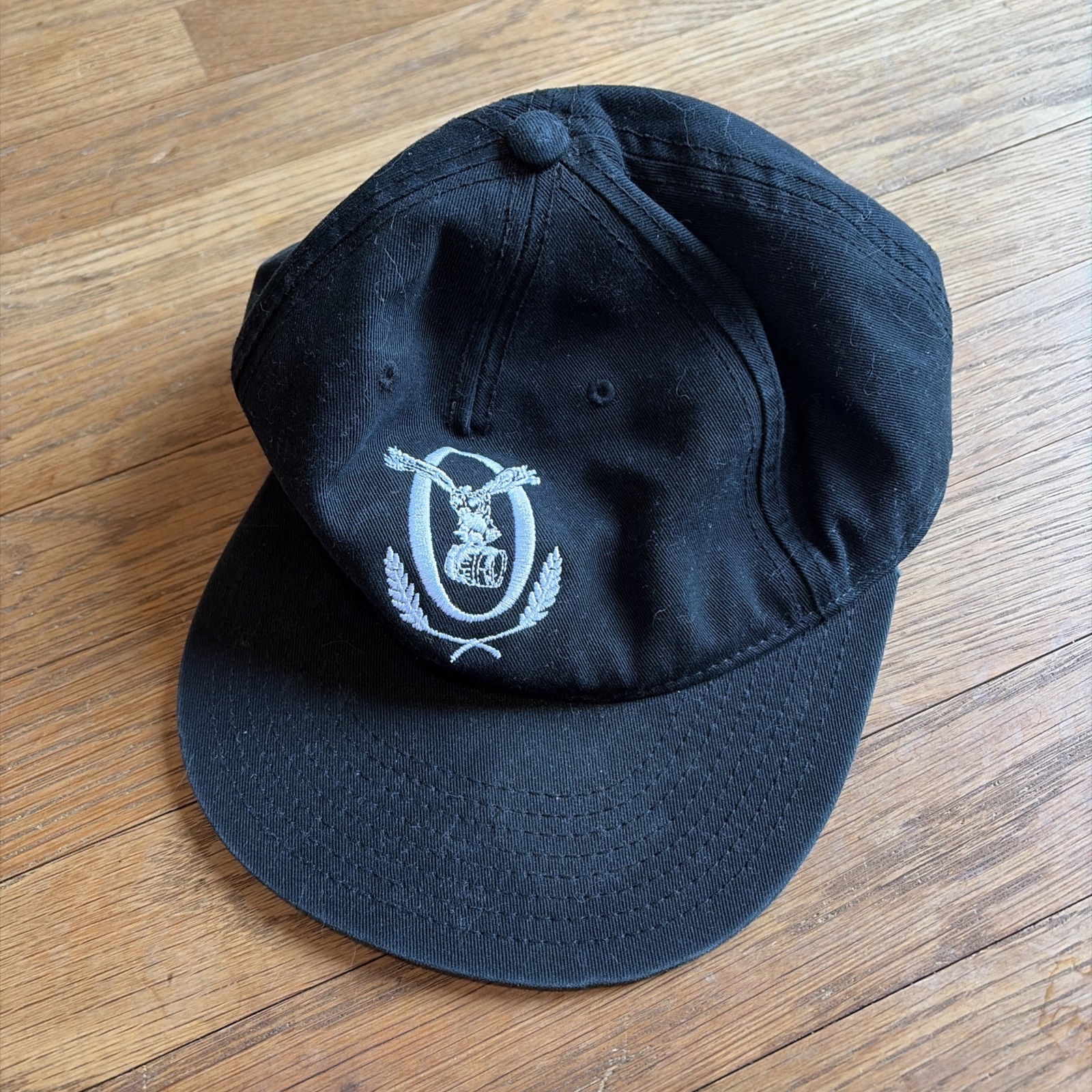 Oxbow 6 Panel Hat Black Adjustable Strap Back Buckle Otto Brand
