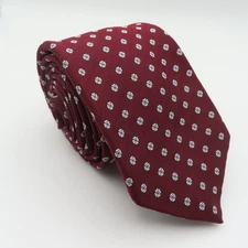 Guy Laroche Tie Silk Red White Polka Dot 3" Wide 54" Long Paris NEW