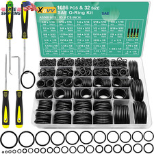 32 Size SAE O Ring Assortment Kit 1086 Pcs Standard Buna-N Rubber O'Ring Set wit