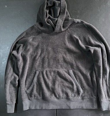 Outerknown Black Terry Cloth Pullover Hoodie Men s Size M Relaxed Minimalist
