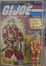 Rare 1984 Hasbro G.I Joe Cobra Blow Torch  Flame Thrower  32 Back Vintage MOC