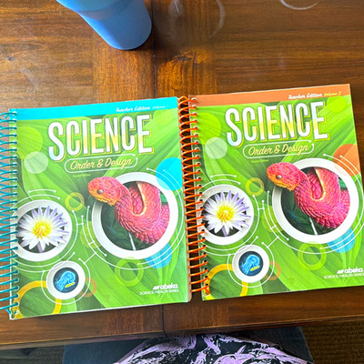 Abeka Science: Order & Design 2nd Ed Teacher Edition Vol 1-2 Spiral 2017