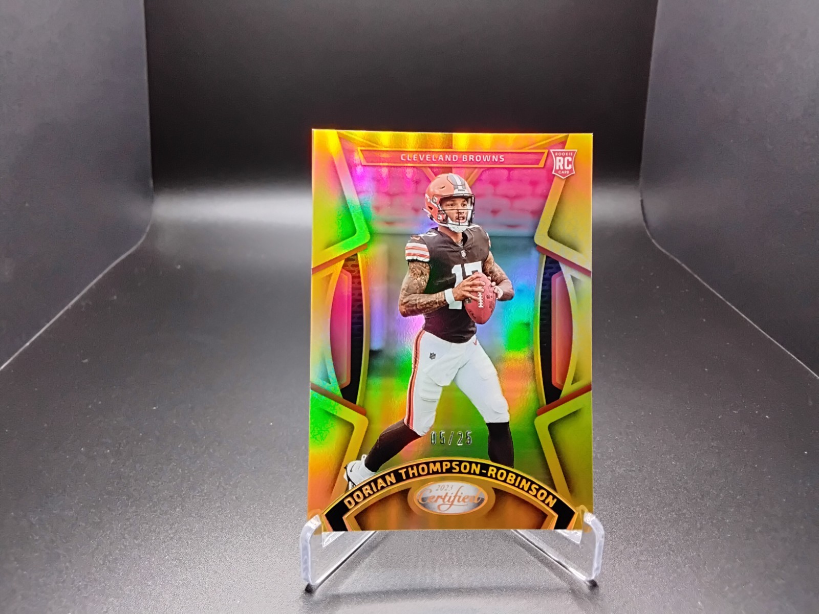 2023 Dorian Thompson-Robinson 05/25 Gold Mirror Certified Rookie #136 Browns