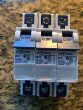 Altech Manual Circuit Breaker Thermal 1-Pole 277VAC 13 A 1B13UM Set of 3