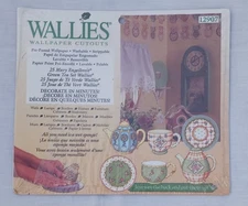 Vtg Mary Engelbreit Wallies Green Teapot Tea Cup Cottagecore Wallpaper Cutouts