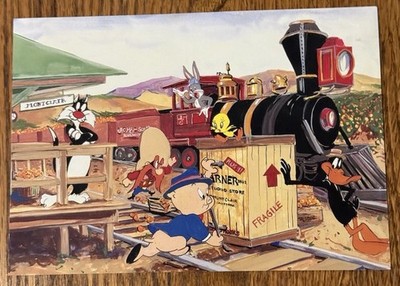 Looney Tunes Warner Bros Train Ride Bugs Daffy Tweety Sylvester Porky Store 8x6 