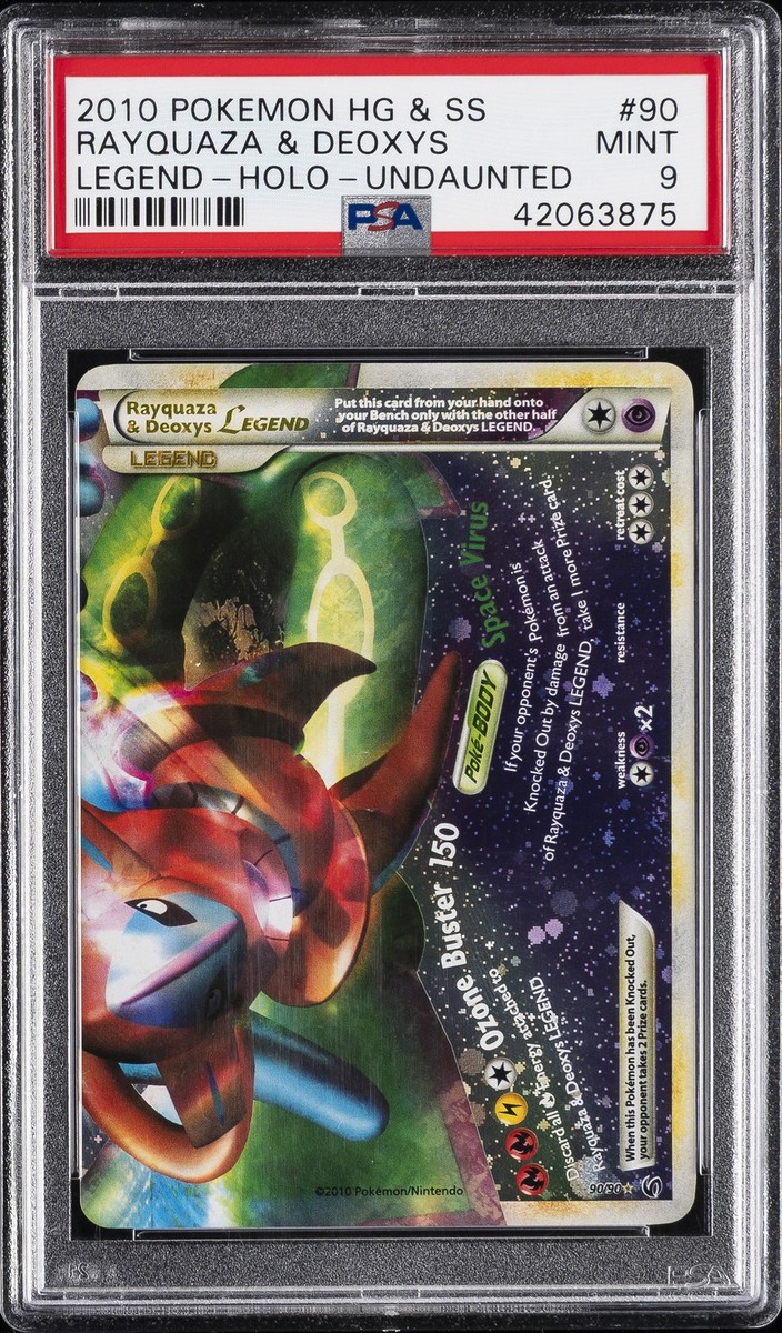 Rayquaza & Deoxys Legend (Bottom) 90/90 Undaunted Holo for sale