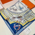 Hermès “New Ride” Blue Silk Square Scarf 35x35 in. NO BOX! — photo 6