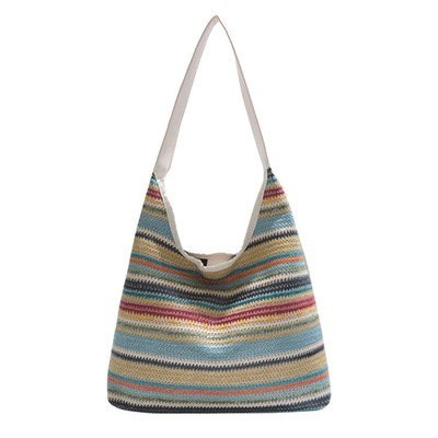 Friendly Straw Handbag for Women Large Capacity Shoulder Bag for Beach Getaways