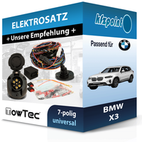 FüR Bmw X3 07.2017-Jetzt Towtec E-Satz 7Polig Universell Neu