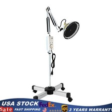 Far Infrared Mineral Heat Lamp Pain Relief Heating Light Freestanding 250W 110V