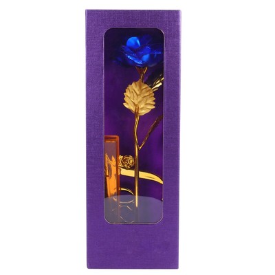 1 Set Delicate Gold Foil Rose Creative Open Fenster Geschenkbox Simulierte Rose