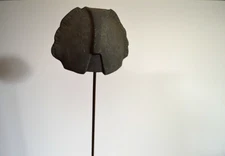 ARTIST GEORGE SEPETZOGLOU METAL SCULPTURE GREEK ANCIENT WARRIOR MASK