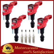 4x High Performance Ignition Coil & Spark Plug For Chevy Cobalt Buick GMC UF491