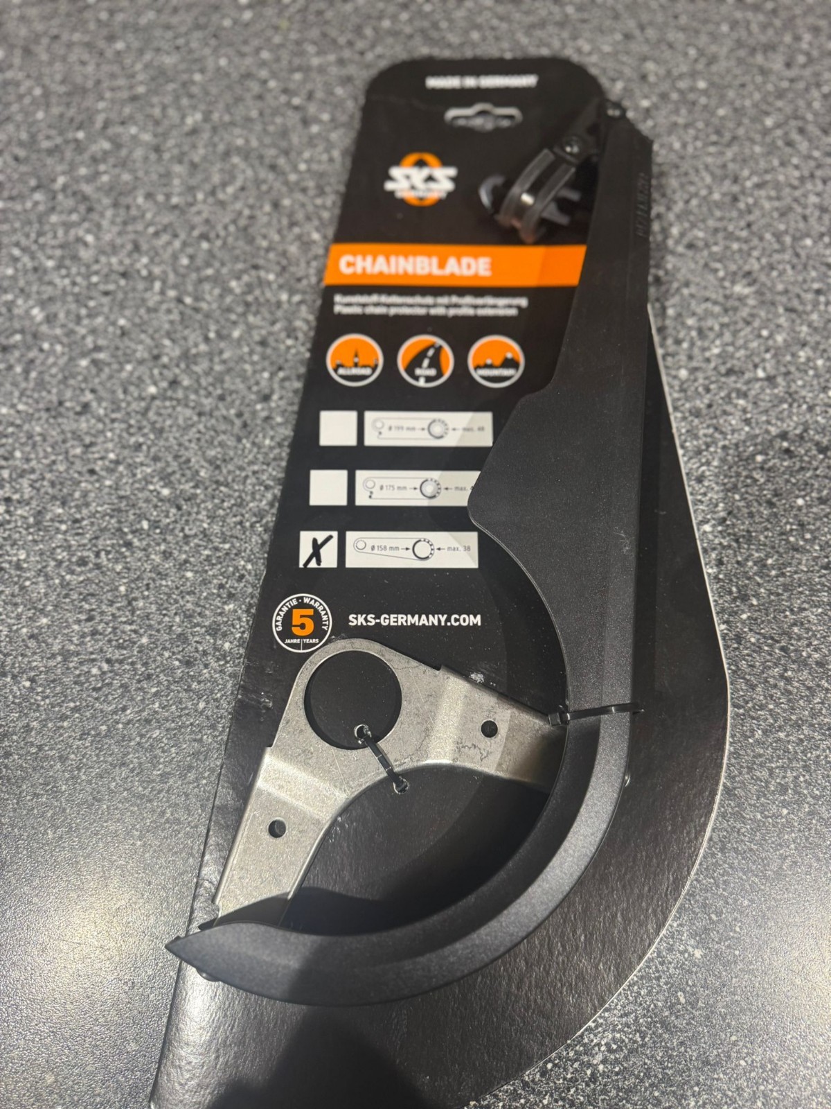 SKS Fahrrad Kettenschutz Chainblade 158mm 38 Zähne Schwarz Für Nabenschaltung