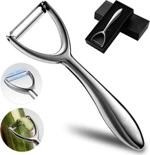 LIIGEMI Vegetable and Fruit Peeler，Comfortable Y Shaped Hand Peeler for Kitchen，