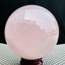 928G Natural Pink Rose Quartz Sphere Crystal Ball Reiki Healing