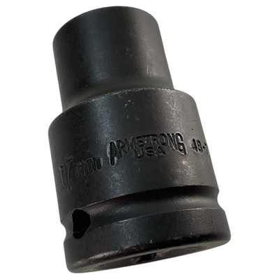 Armstrong 48-722 Impact Socket 17mm Metric 3/4'' Drive 6 Point USA Above Average
