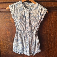 Vineyard Vines Girls Blue Floral Sleeveless Romper Size Small 8/10 - SO CUTE