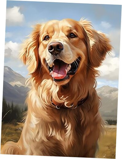 5D Dog Diamond Painting Kits - DIY Diamond Art Kits for Adults Animal, Full