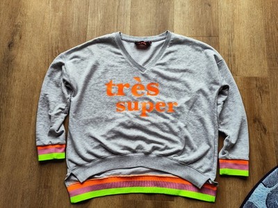 Damen Pullover Frühling très super von Miss Goodlife grau neon M 38