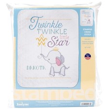 Stamped Cross Stitch Baby Quilt Kit - Twinkle Star