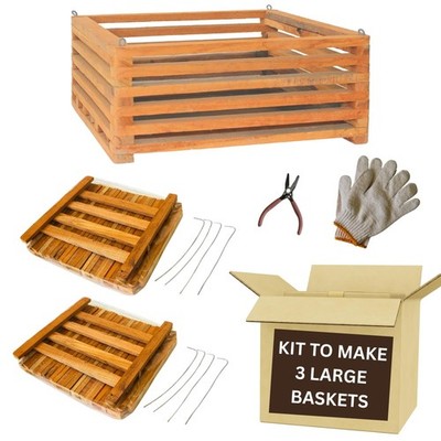 Orchid Basket Making Kit for 3 Strong 12 Inches Wide Hanging Orchid Baskets f...