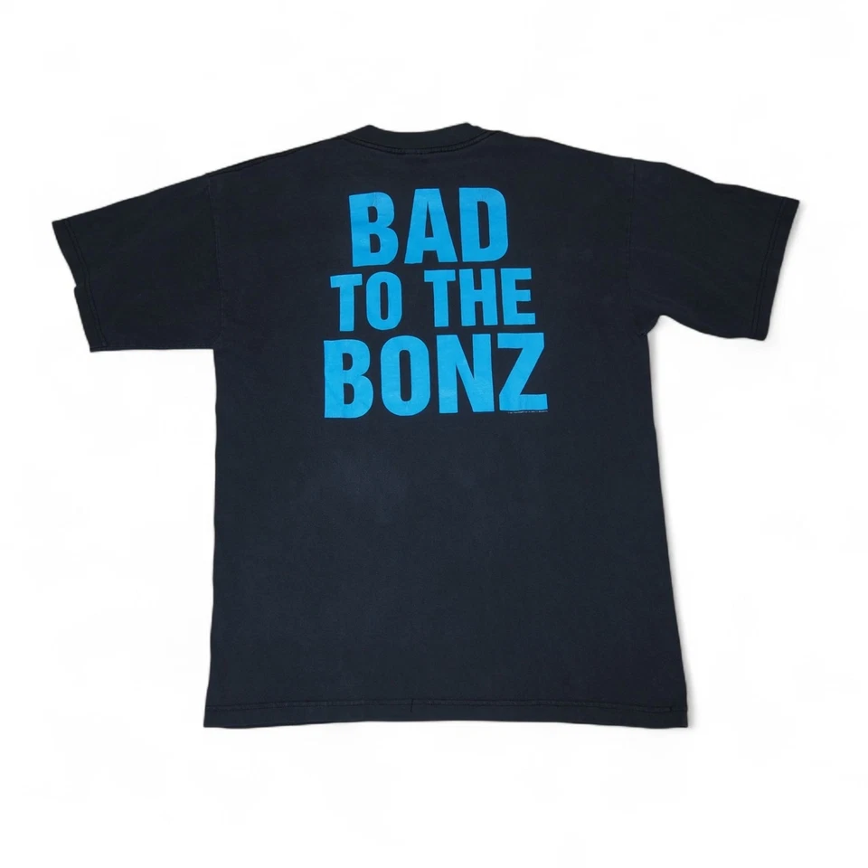 Camiseta de Lucha Libre WWE 1998 Stone Cold Steve Austin "Bad to the Bonz" Para Hombre L Foto 2 de 4