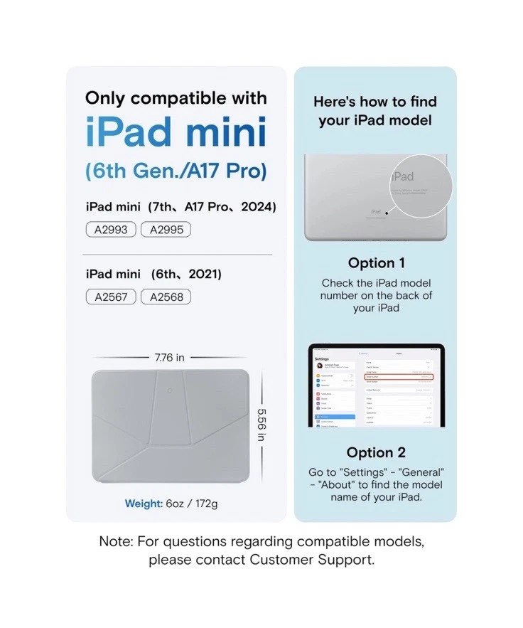 Capa folio dinâmica MOFT para iPad Mini 7 A17 Pro (2024), iPad Mini 6 (2021) - Imagem 2 de 4