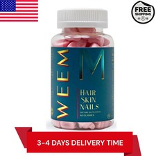 WEEM Hair Skin and Nails Gummies - Supports Healthy Hair - Vegan biotin Vitamins