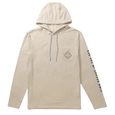 Salty Crew Tippet Pocket UV Hoodie Men's Shirt, Salt, Medium