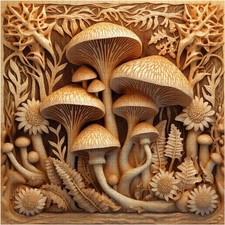Vintage Mushroom Puzzles for Adults 1000 Pieces, Impossible Nature Fungi...