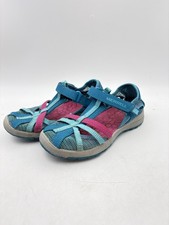 Merrell Girls US 13 Blue Leather Mesh Sandal MK164456 Adjustable Strap
