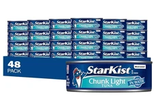 StarKist Chunk Light Tuna in Water 5 oz 48 Pack Canned Tuna Fish Wild Caught ...