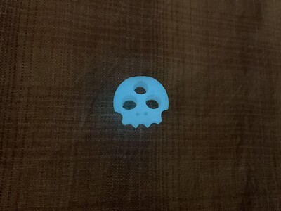 Playge X Koch Tools Resin Aqua Glow Ghost Skall EDC Zipper Pull