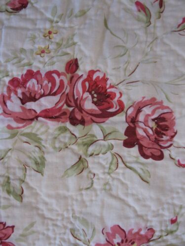 2 h. Pottery Barn ALMOHADA FLORAL REVERSIBLE ACOLCHADA FUNDAS BORDES FESTONEADOS - Imagen 7 de 12