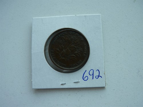 VINTAGE ORIGINAL CANADA COIN PRE-CONFEDERATION 1856 HALF PENNY NOVA SCOTIA NO692 - Picture 2 of 4