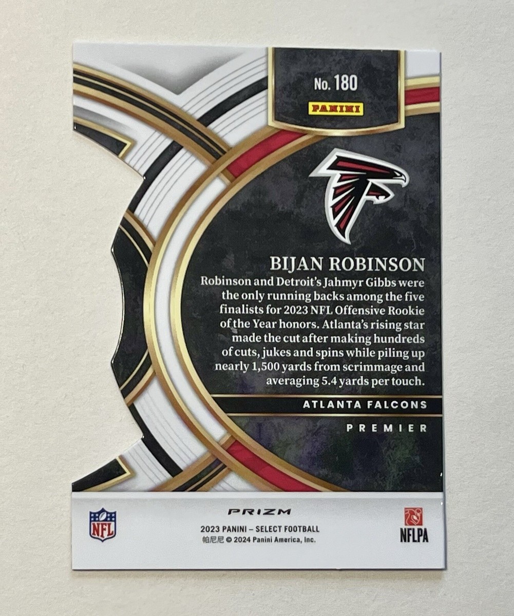 2023 Panini Select Bijan Robinson #180 Silver Prizm Premier Die