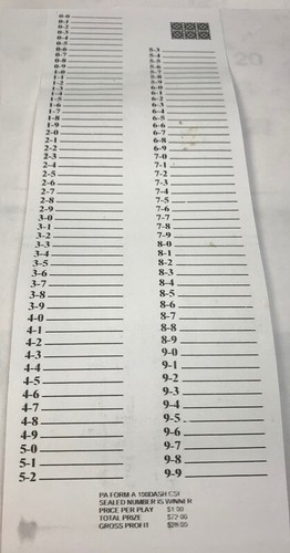One Dozen #100 Dash (0-0 to 9-9) Sure Tip Boards FREE Ship USA - Picture 2 of 3