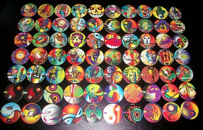 Nice Poison 1995 GT Pogs Complete Set 1-70 Pog Milk Cap Caps Lot Collection