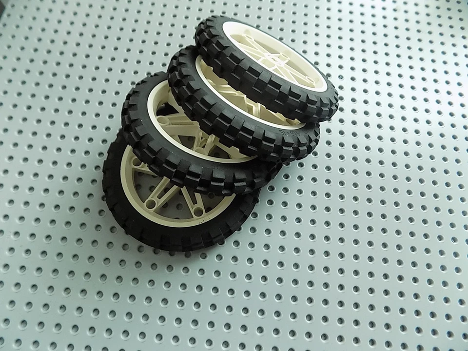 4 Lego Mindstorm Technic Motorcycle Wheels 3804 Tires 81.6 x 15 EV3 2902 - Image 3 of 3