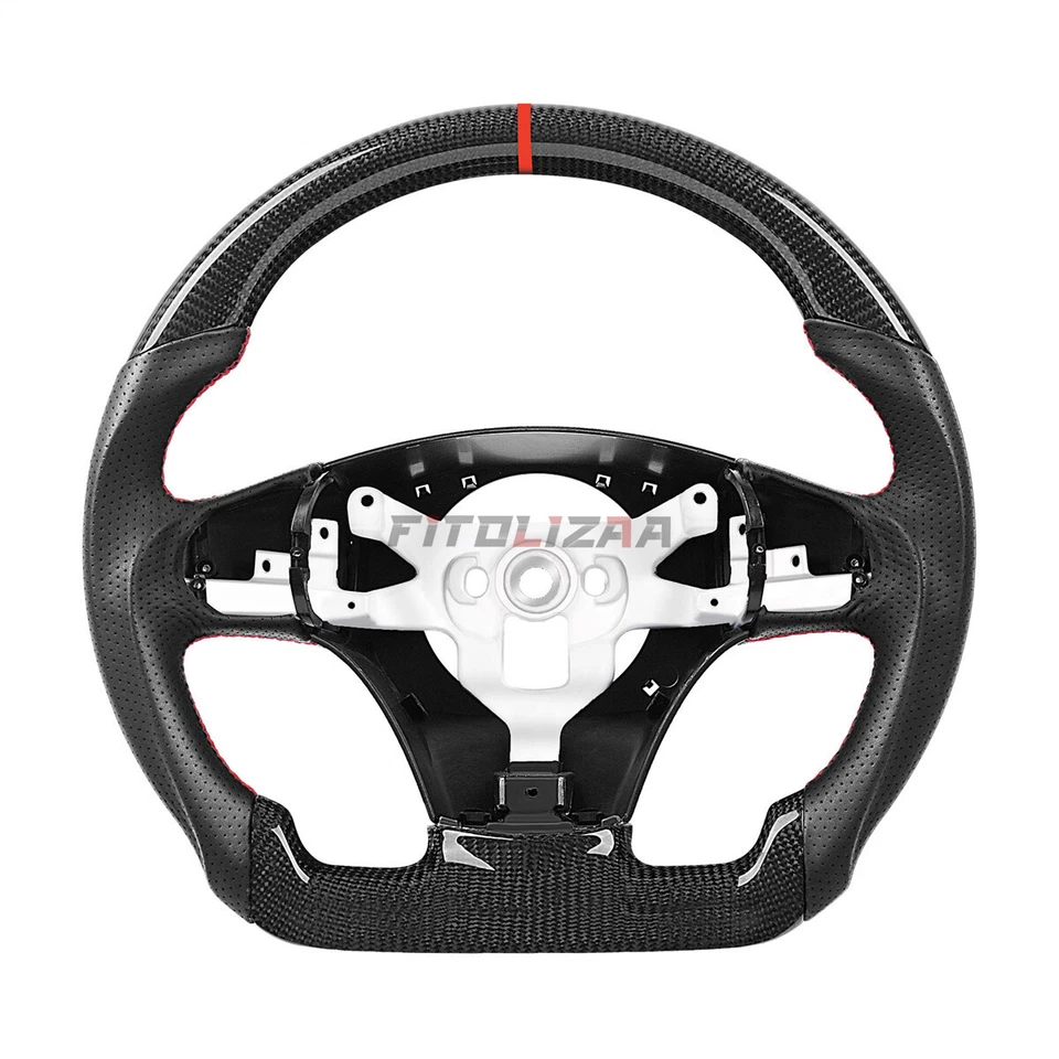 Carbon Fiber Steering Wheel For Chevrolet Corvette C6 2012-2013 Without Shifters Foto 2 de 4
