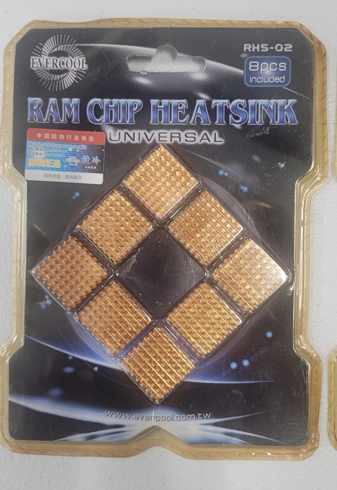 Lote de dos disipadores de calor EverCool RHS-02 todo aluminio chipset (8PK - total 16 chips) Foto 2 de 4