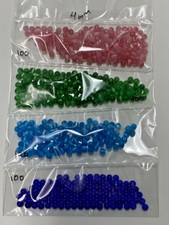 Glass Cat's Eye Round Loose Spacer Beads 4mm 100x4 Pink, Green, Turquoise, Blue